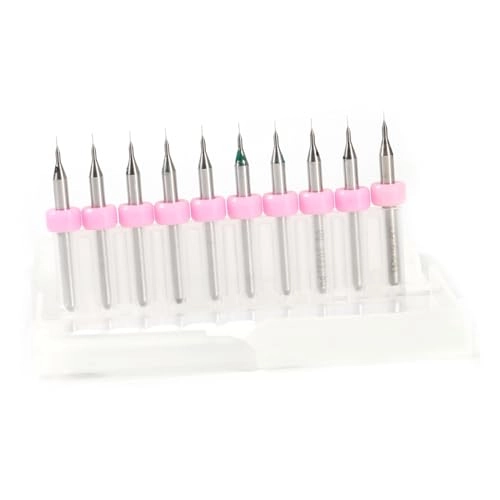 Micro Drill Bits - Tungsten Steel, White Steel 10pcs 0.1mm