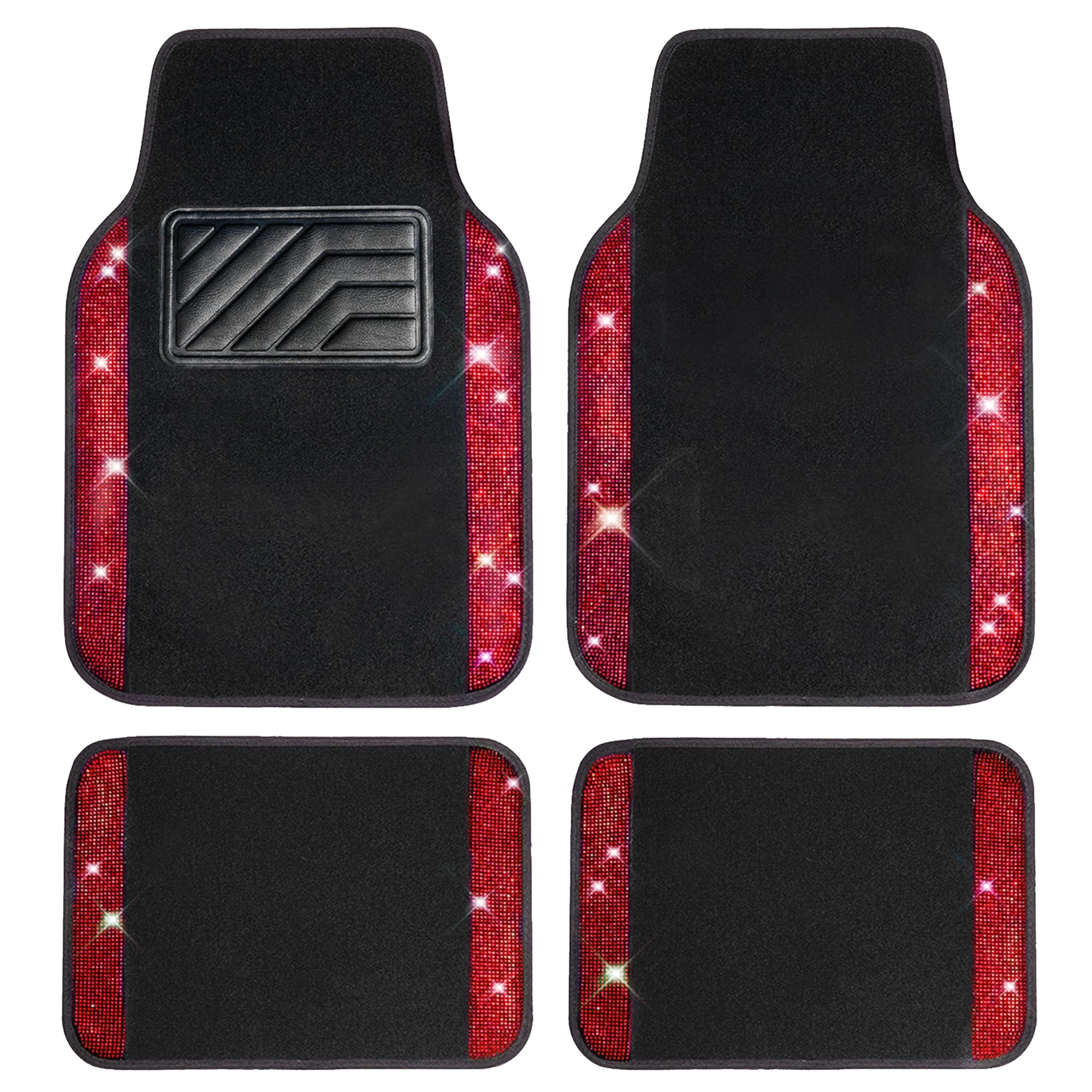 Bling Diamond Car Mats - 4.0 Count Universal Fit