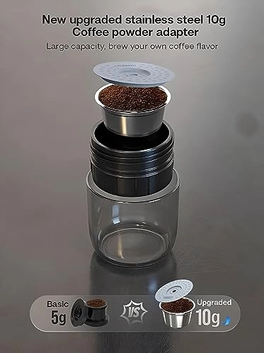 Portable Car Coffee Maker - 60 Milliliters 12 Volts 220 Volts USB With Bag