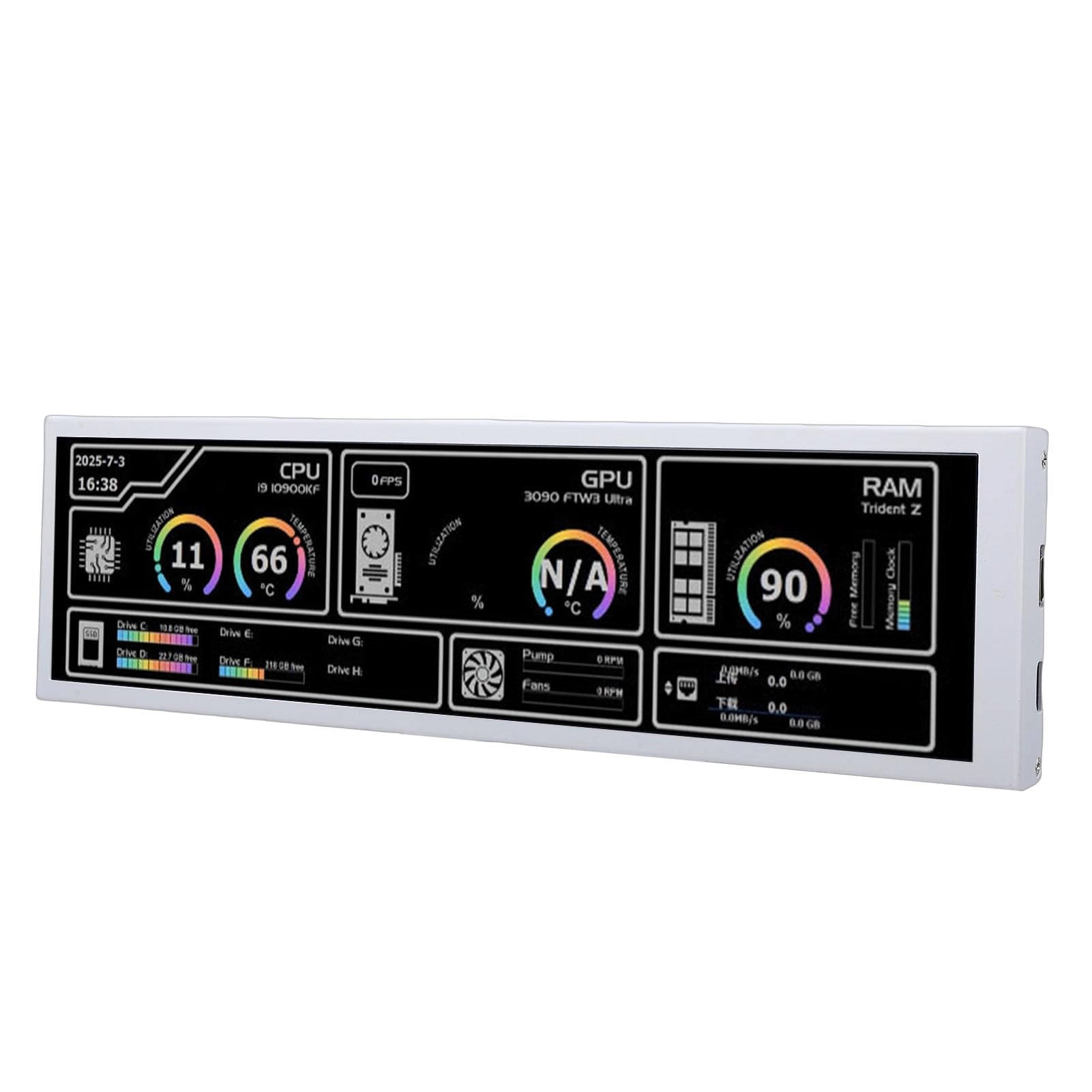 Depisuta Computer Temp Display - 1920x480 8.8 Inch