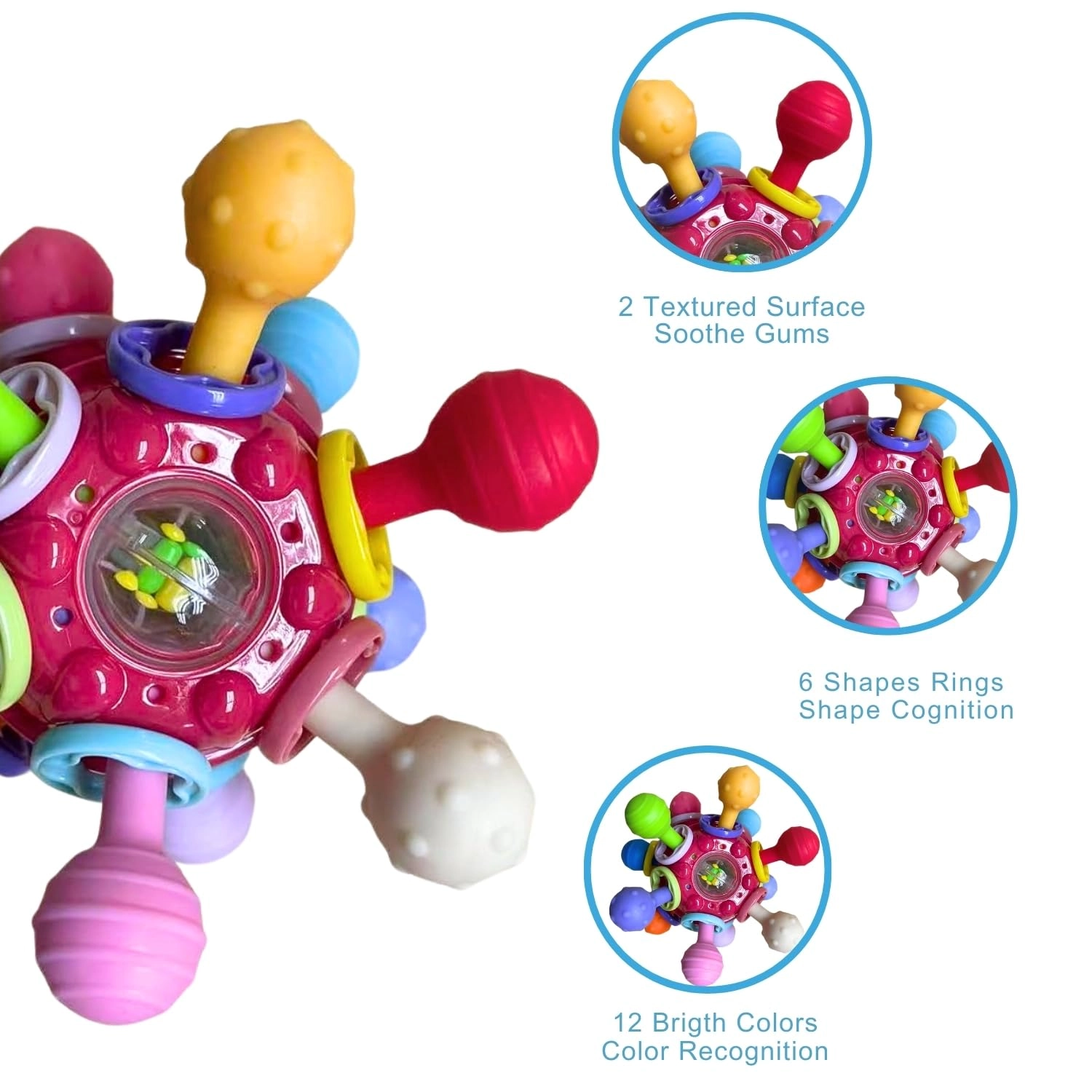 Baby Montessori Sensory Toys - Silicone ABS plastic