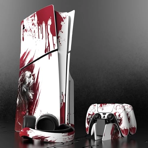 Skin Stickers for PS5 Slim - Vinyl Blood Zombie