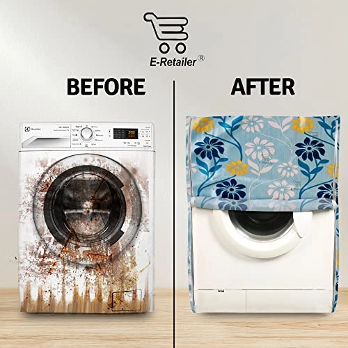 Front Load Washing Machine Cover - 6-7 Kg Blue Polyester