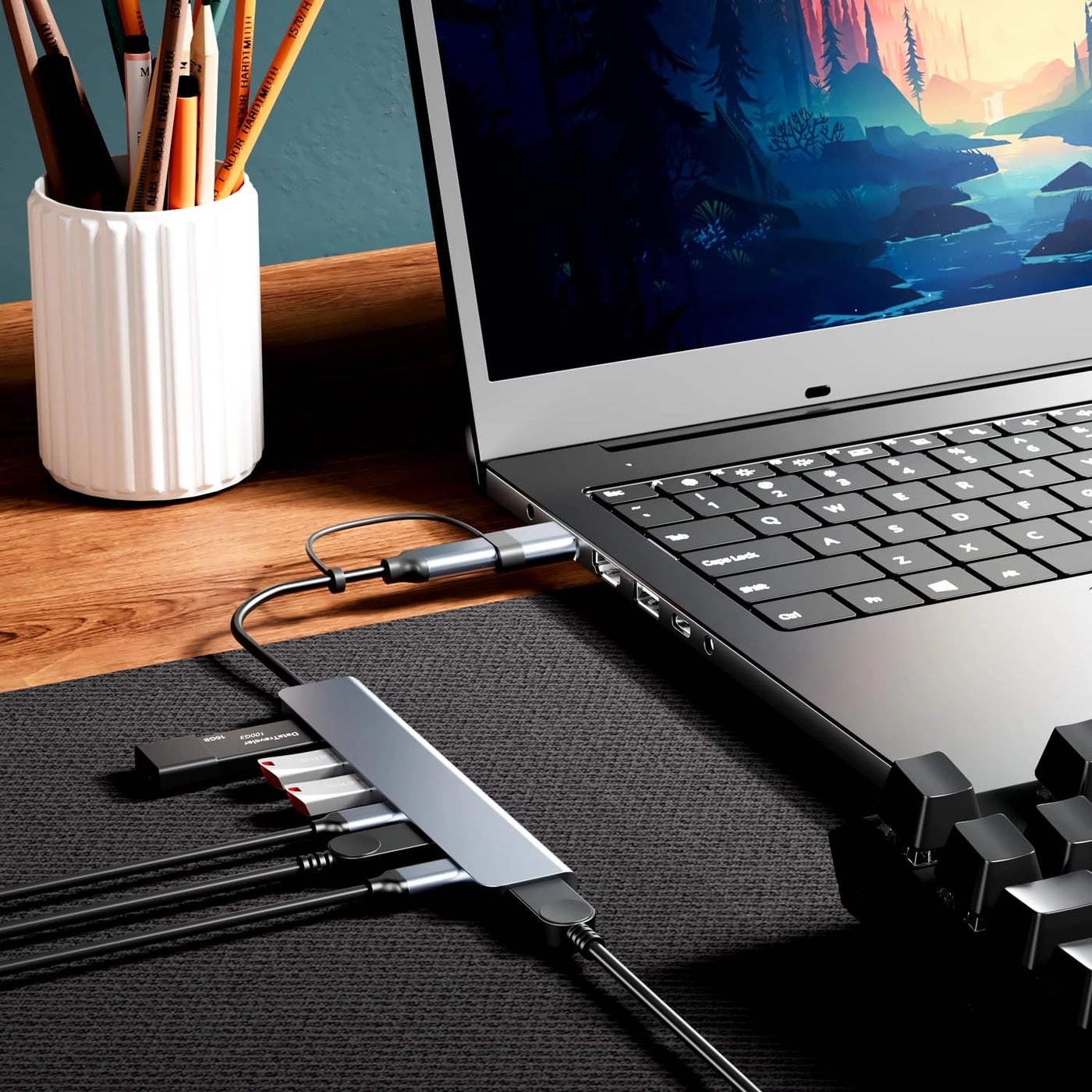 7 in 1 USB C & USB Hub - USB 3.0 USB 2.0 Ports
