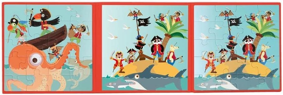 Magnetic Puzzle Book To Go Pirates - 3+ 20 pieces