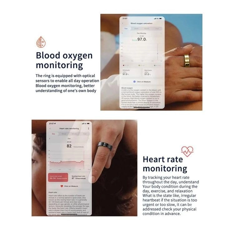 Smart Ring - 2.2MM Heart Rate Blood Oxygen