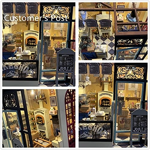 Dollhouse Kitchen Bakery Kit - cream Wood