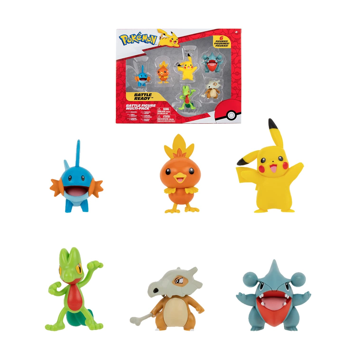 Bandai Arcko + Dust + Gobou + Griknot + Pikachu + Osselait - Pokémon (JW2685)