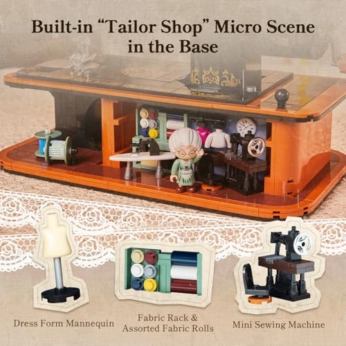 Hand Crank Sewing Machine - Vintage Rotary Crank Retro Display Kit