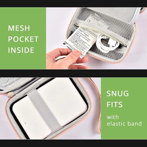 Case Compatible with Canon Ivy Mini CLIQ CLIQ+ CLIQ2 CLIQ+2 Instant Camera Printer - blue Mesh Pocket