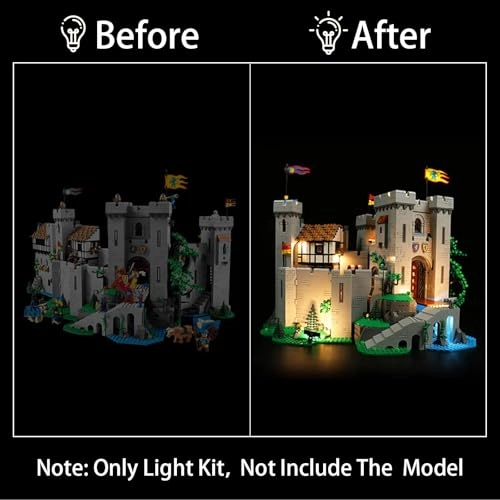 Lighting Kit for LEGO 10305 Lion Knights' Castle - ABS 5V