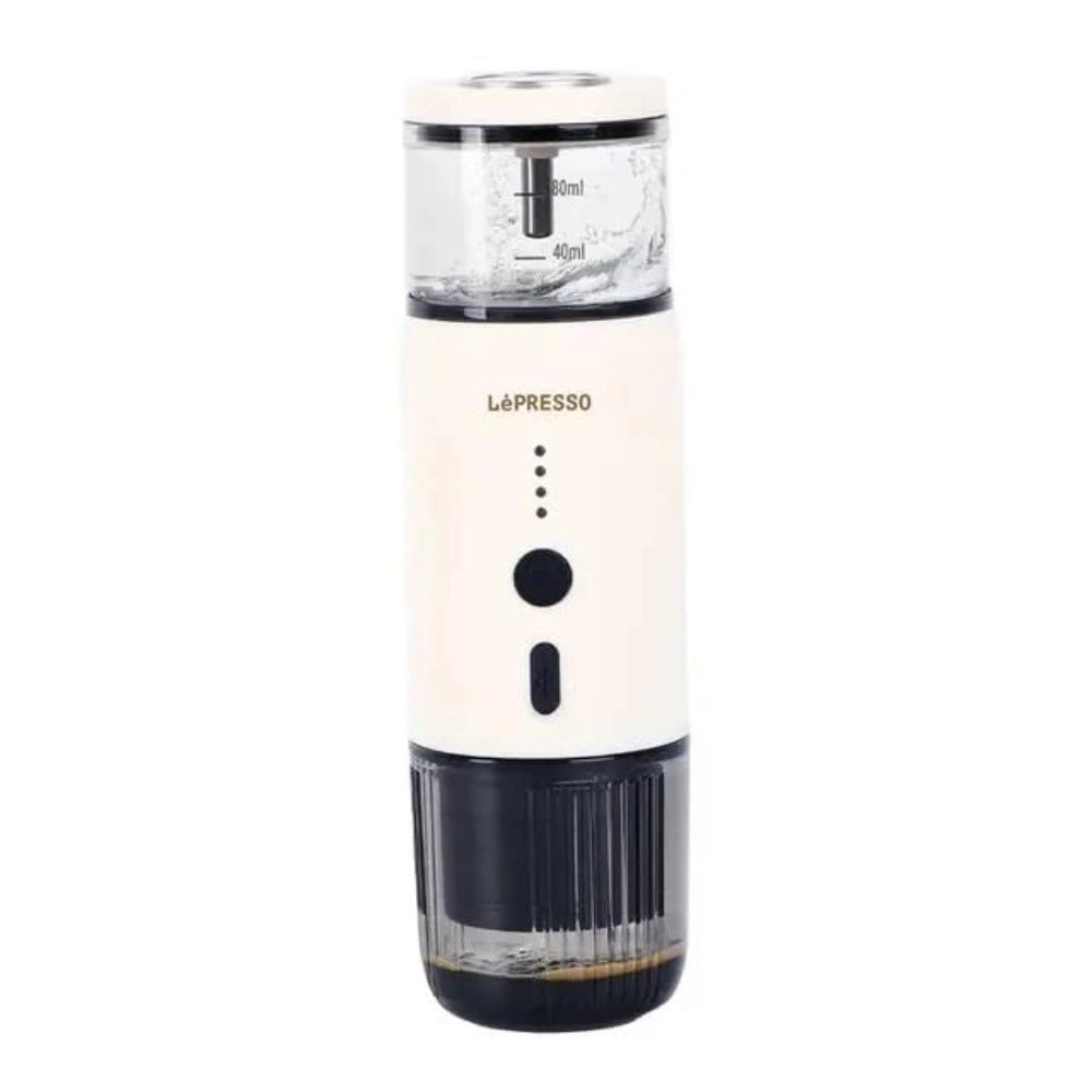 Portable Espresso Machine - 18 Bar Pressure Rechargeable Battery Capsule & Ground Coffee Compatible