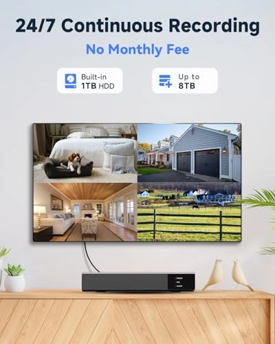 PoE Camera - 4pcs 8MP + 8CH NVR - 1TB