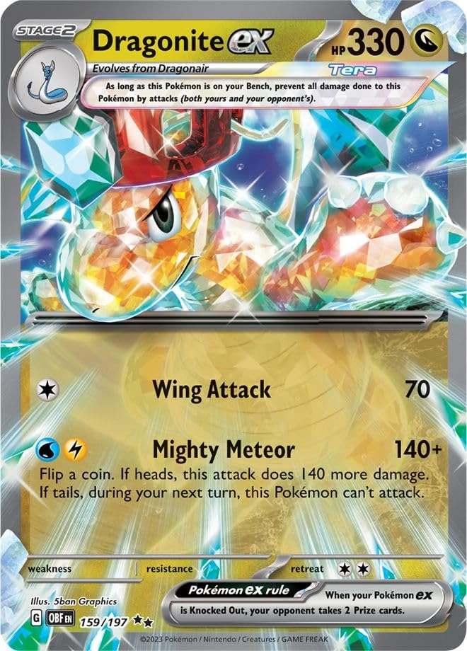 Pokémon Pokemon Dragonite ex 159/197 - SV Obsidian Flames English