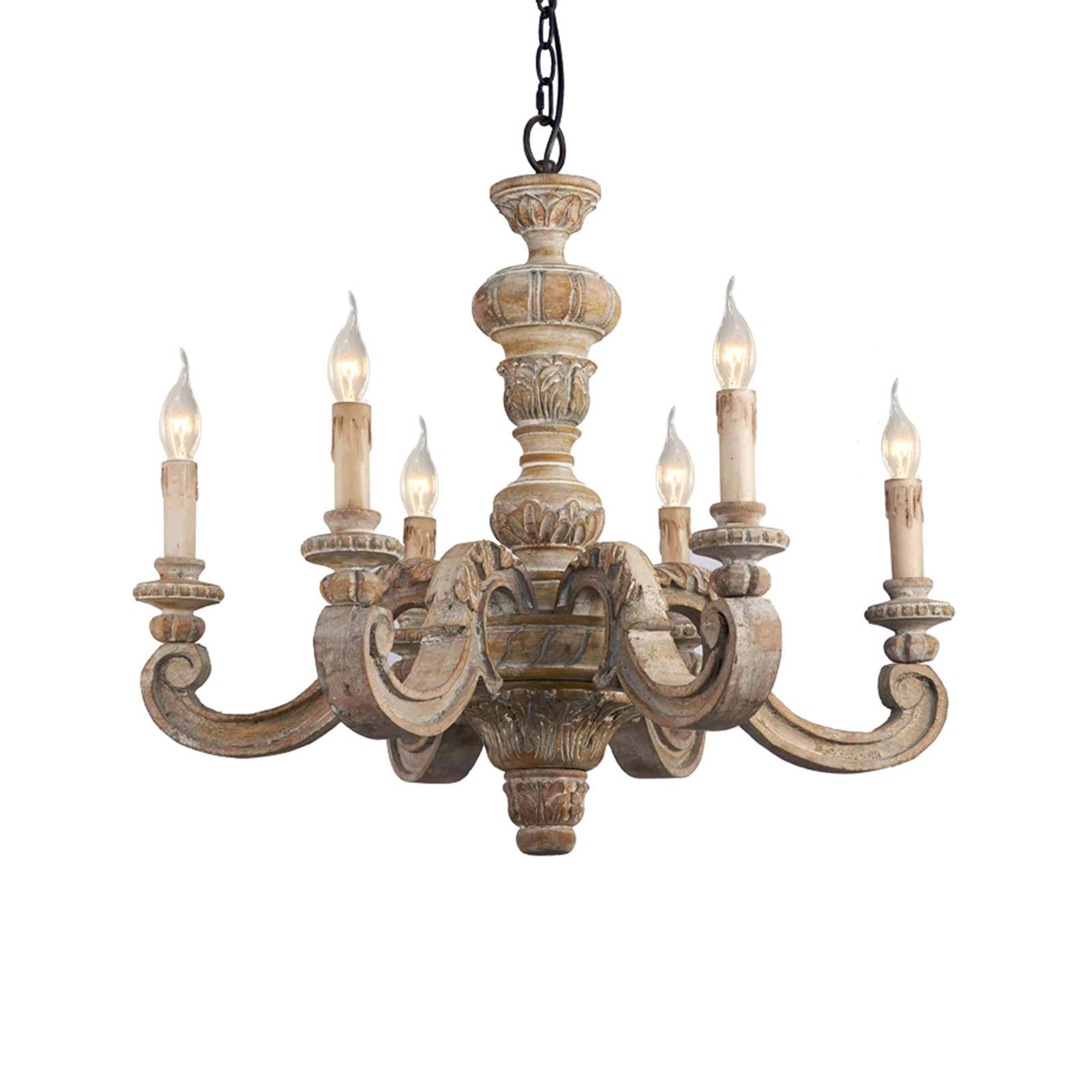 WXHC E14 Elegant Vintage Adjustable Chandeliers