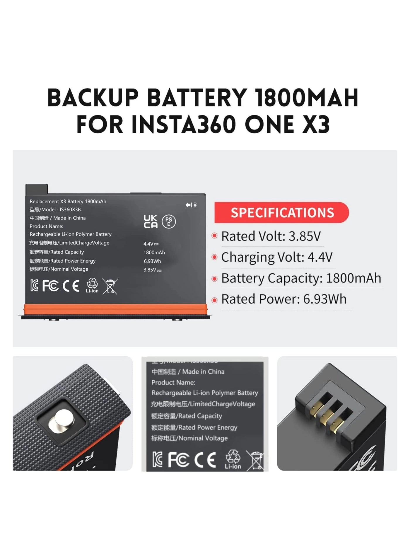 IS360X3B - 1800mAh + 3-Channel Fast Charge Hub
