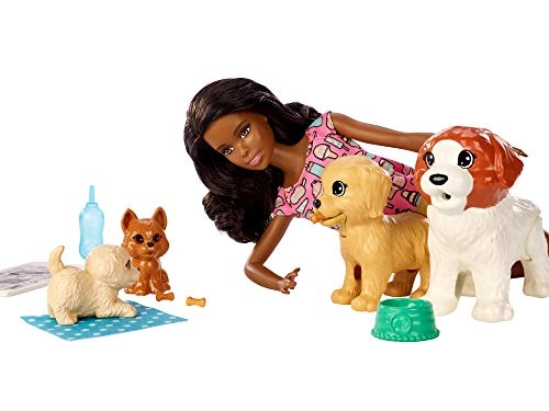 FXH09 - Brown Doll 4 Dogs Ages 3+