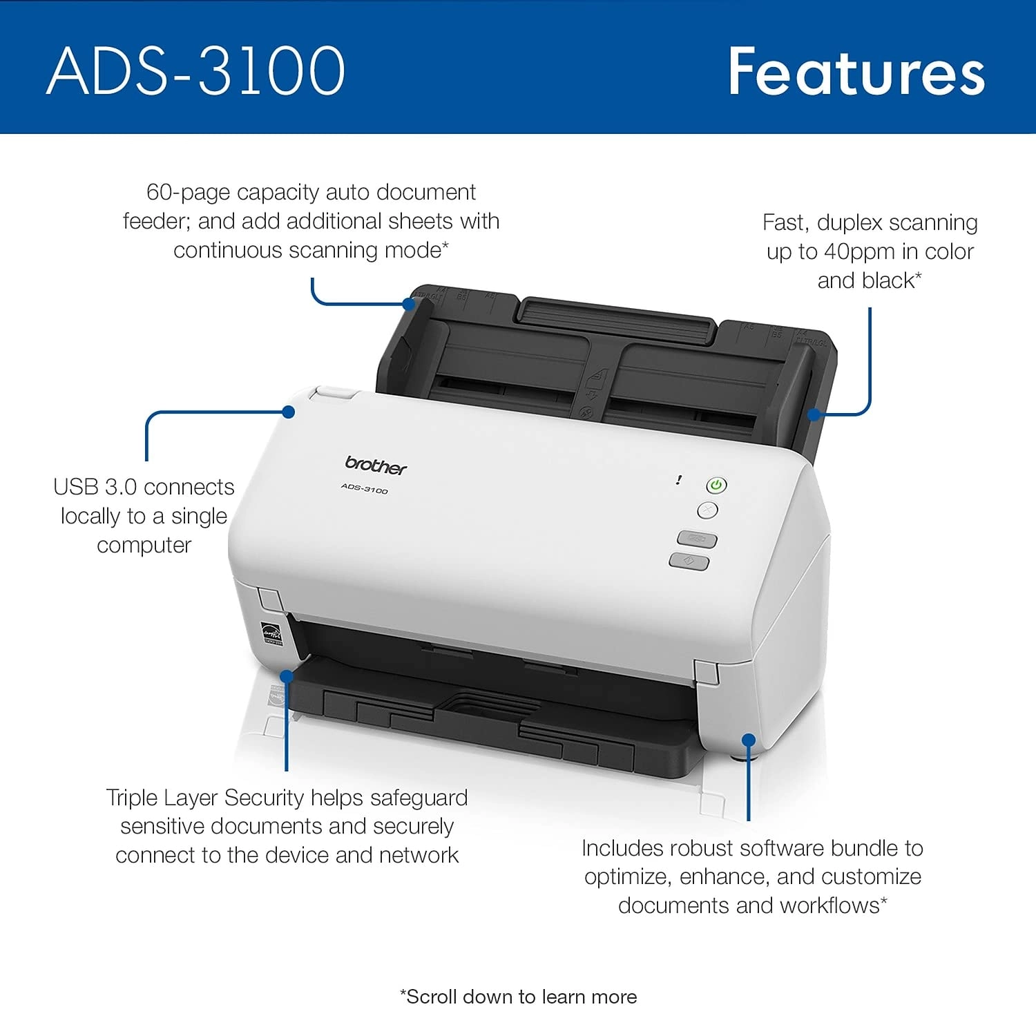 ADS-3100 - High-Speed 40ppm 60 pages