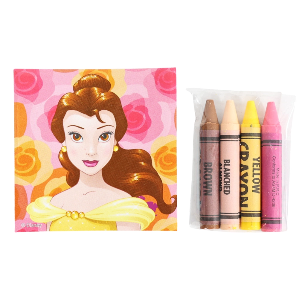 Princess Bella Mini Play Pack - 8-Page Coloring Book 4 Mini Crayons Ages 3+