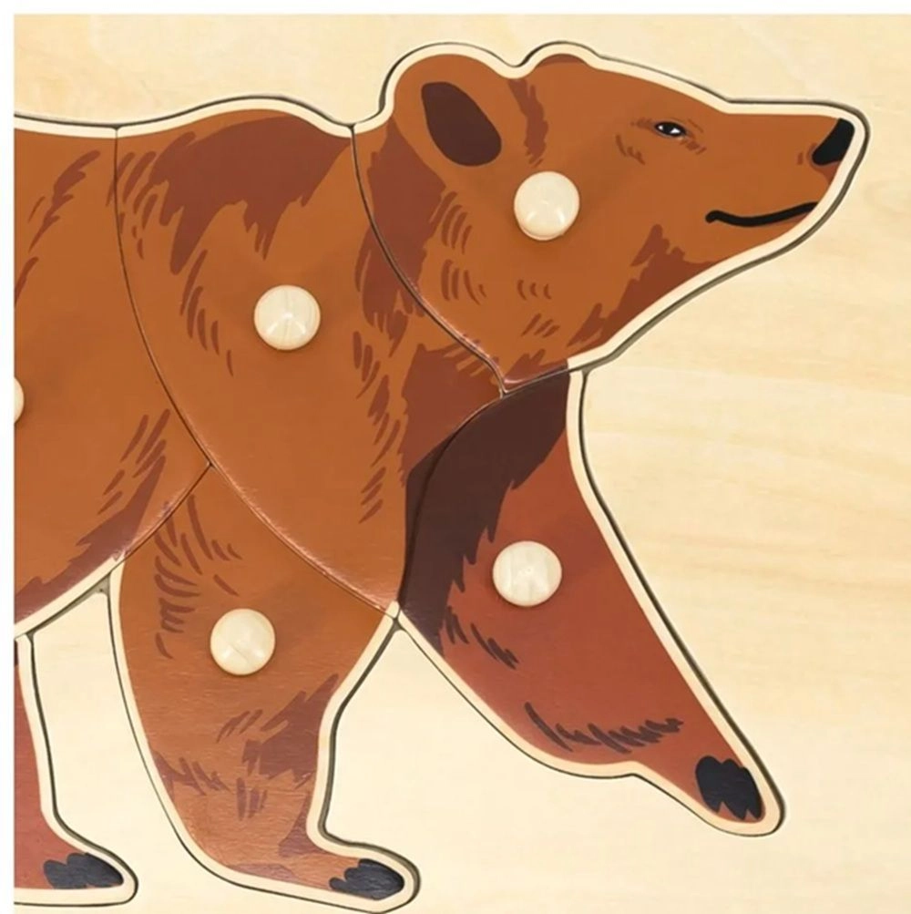 VIGA Montessori Puzzle Bear - 18 months+ 8 pieces