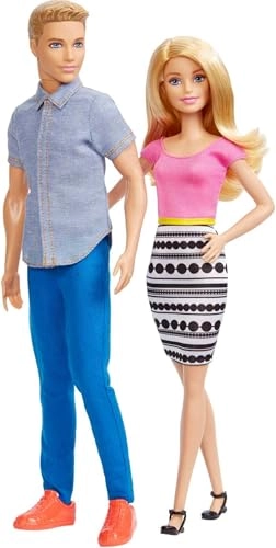 Barbie Doll - pink top + Ken Doll - blue pants Ages 3+