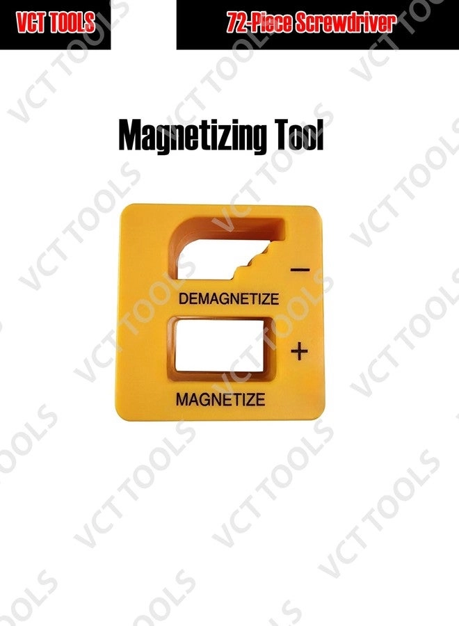 Magnetic Slotted and Phillips Screwdriver Set (72 Pcs)