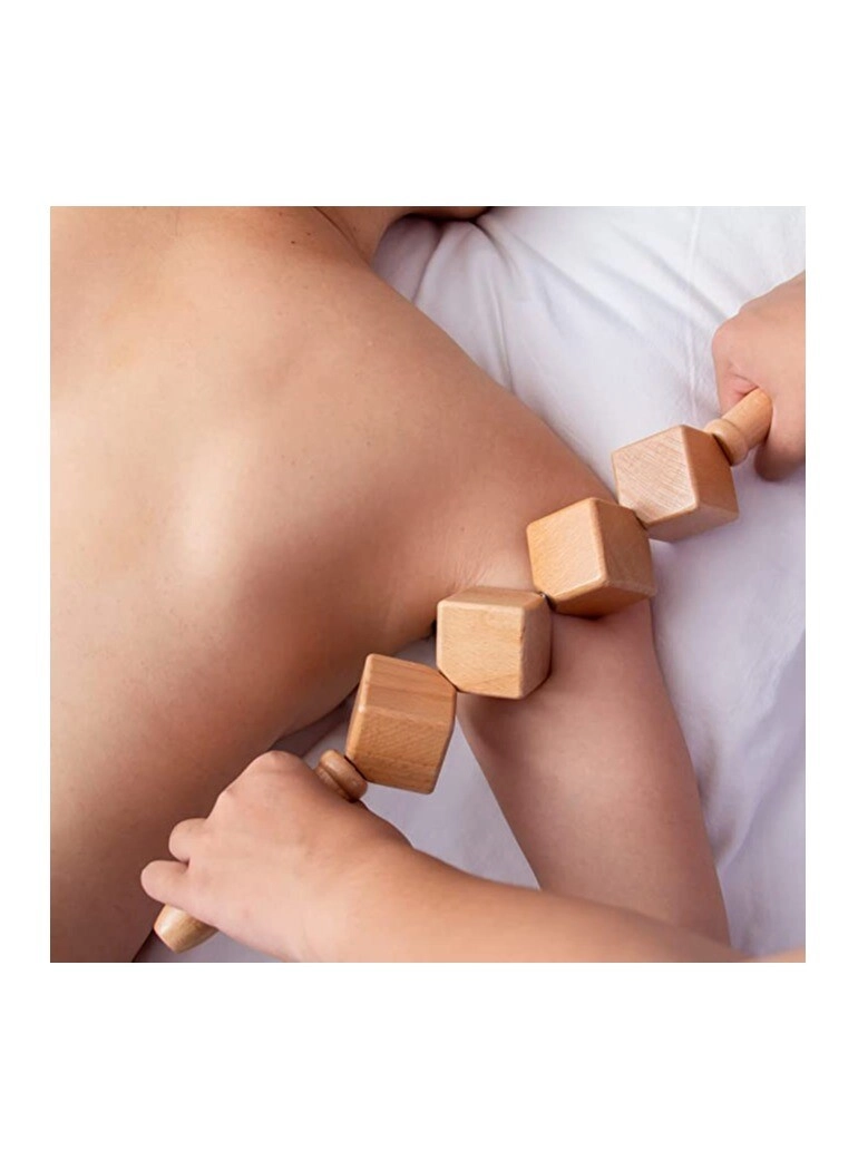 Wood Massage Stick Roller - Cellulite Lymphatic Drainage Deep Tissue