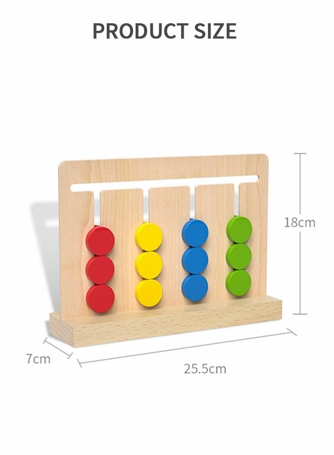 Slide Four Colors and Shapes Puzzles - 20.0 pieces