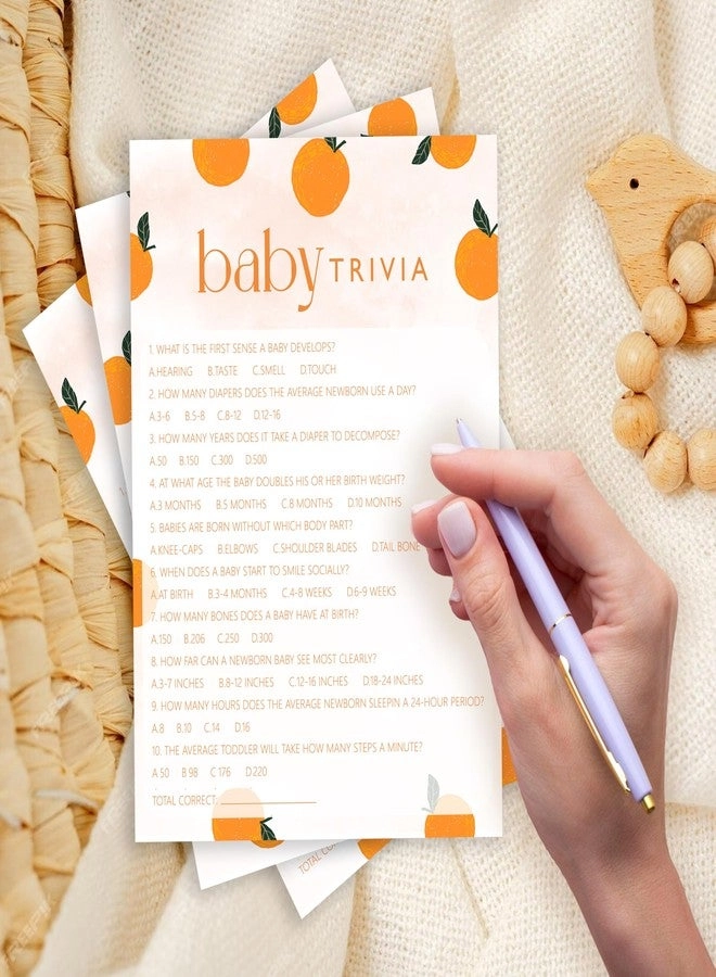 Baby Shower Games - Orange Theme Gender Reveal