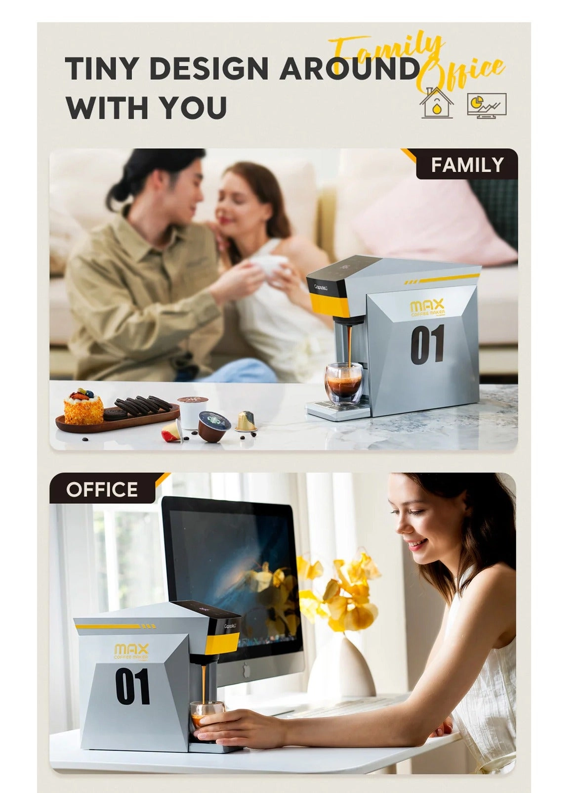 01 - Multi-capsule compatible Nespresso Dolce Gusto K-Cup Ground