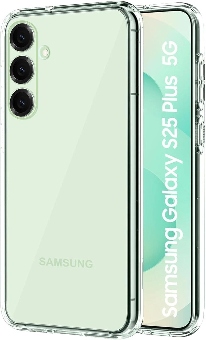 Muzz International Transparent Back Cover Case TPU Silicone for Samsung Galaxy S25 Plus 5G