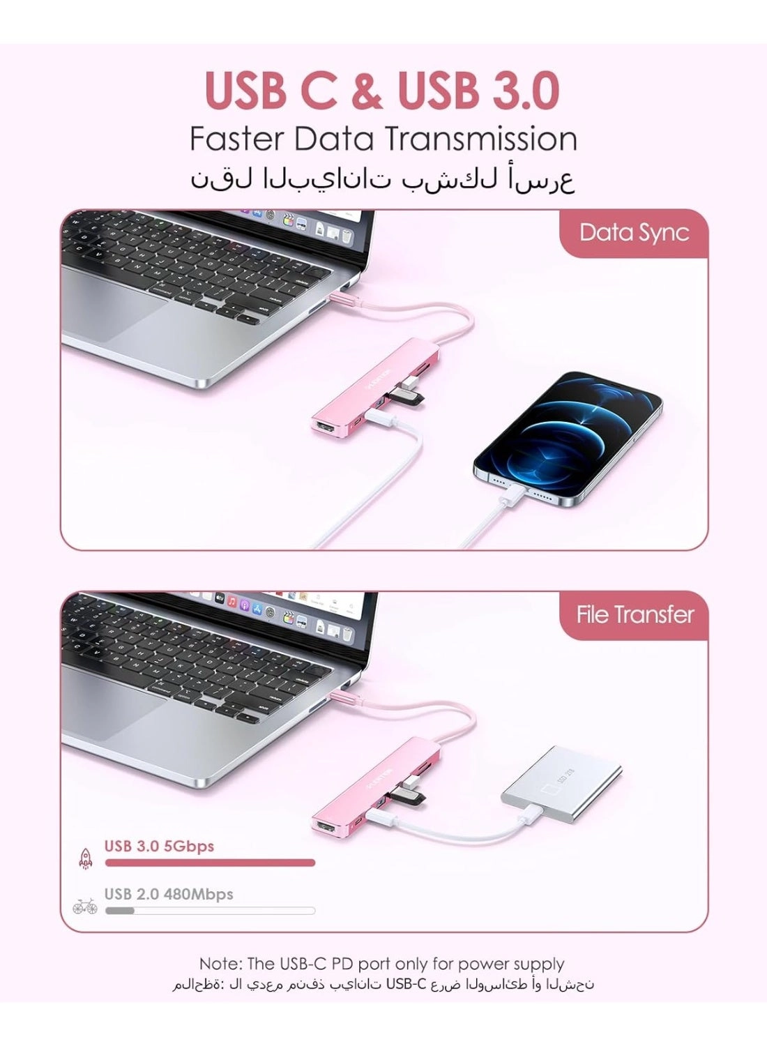 CB-CE18s - 8-in-1 USB-C Hub 4K@60Hz HDMI 100W PD