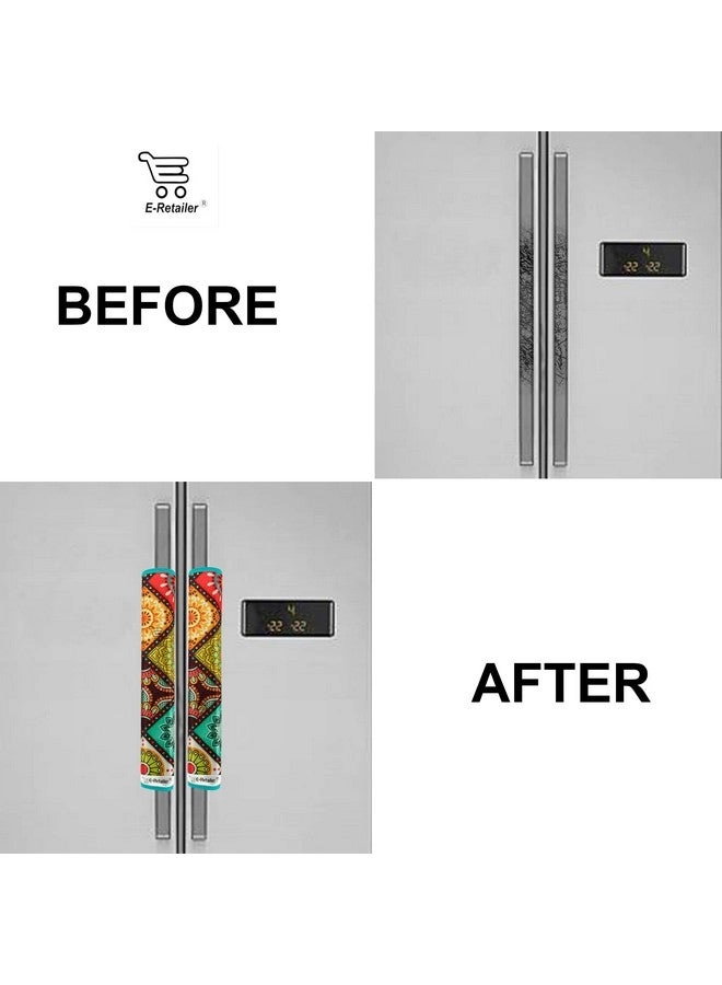 Fridge Handle Cover - Set of 2Pcs. 3-Layered 12x6 Inches