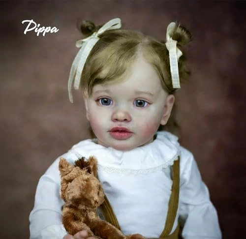 Pippa Reborn Baby Doll - 26 inch Cotton Vinyl Hand-rooted Curly Hair Ages 3+