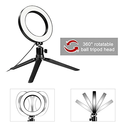 Ring Light LED - 6" Tripod 3 Light Modes