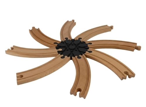 8 Way Wooden Train Crossover - 1 pcs
