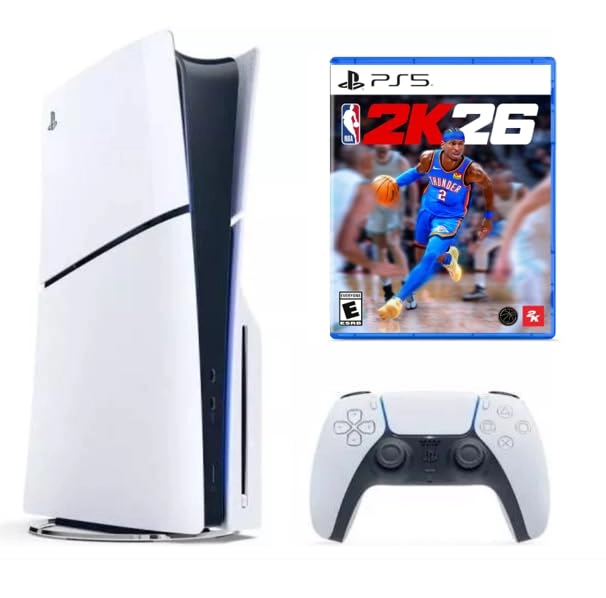 PlayStation 5 Slim + Dualsense Controller + NBA 2K26