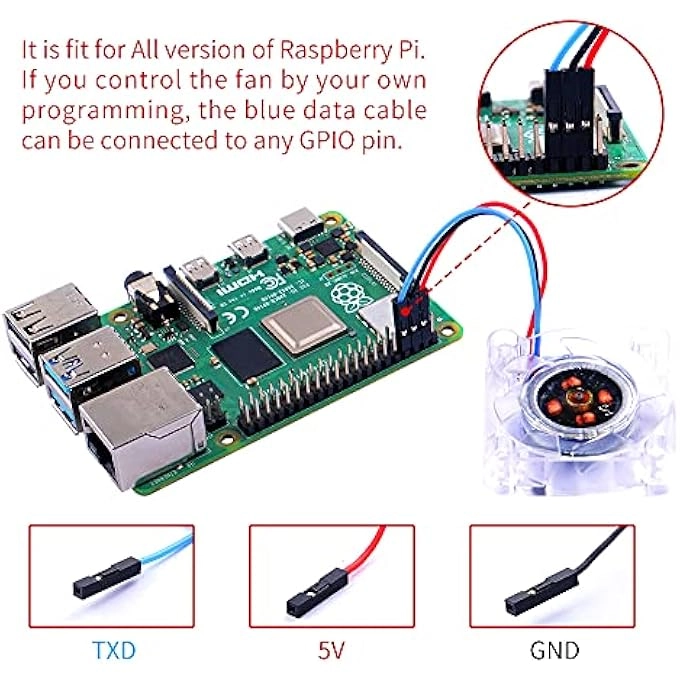 RASPBERRY PI 4 MODEL B - ELECTRONIC CASE FAN COOLING HEATSINK