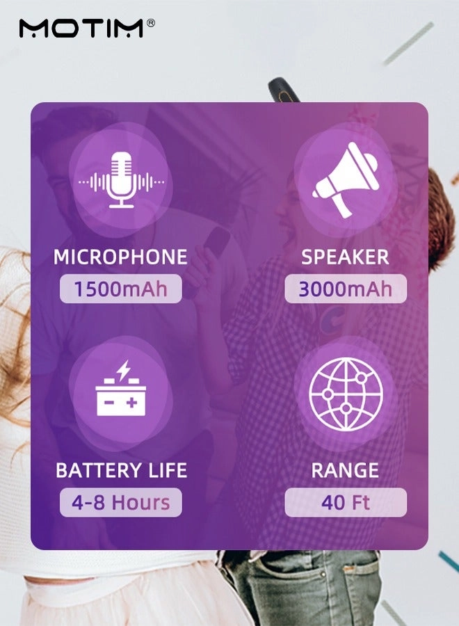 Rechargeable Party Speaker - with Microphone Portable Bluetooth