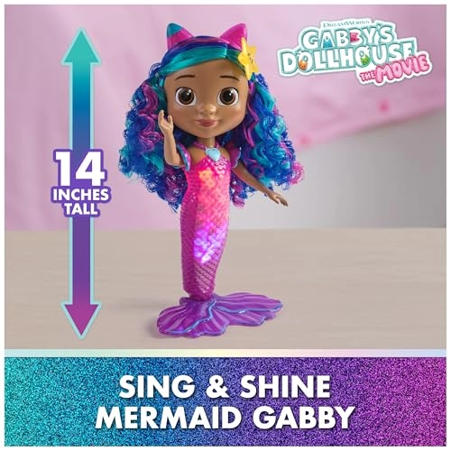 Gabby Mermaid Doll - Over 14 inches Waterproof Lights Sounds Ages 3+