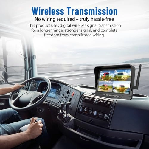 AHD Monitor - 7 Inch HD + Wireless Reversing Camera - 1080P 170°