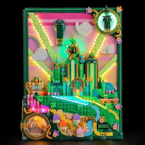 2.0 Light Kit for LEGO Wicked Emerald City Wall Art 75685