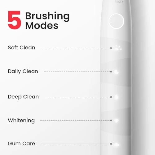 Electric Toothbrush - 150 Days Battery Life Sonic 6 Brush Heads