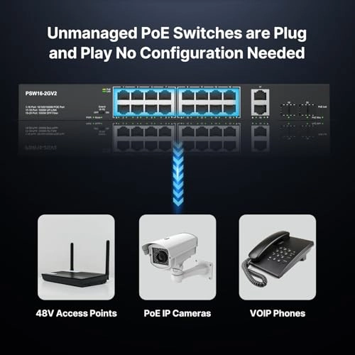 16 port poe gigabit switch 16-ports