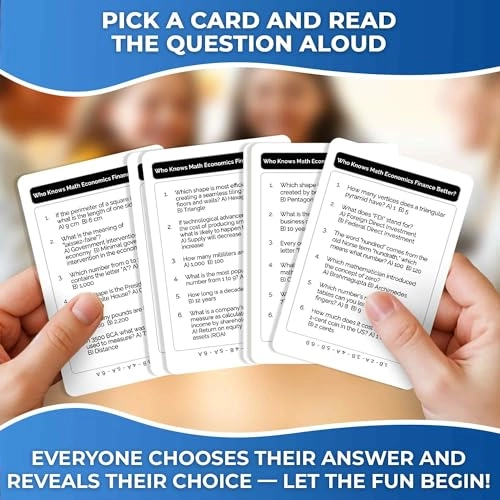 Who Knows Math, Finance, Economics Better? - STEM Card Game Educational Quiz