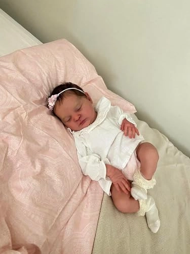 Reborn Baby Doll - 48cm Soft Silicone Vinyl Closed Eyes Ages 36 months+