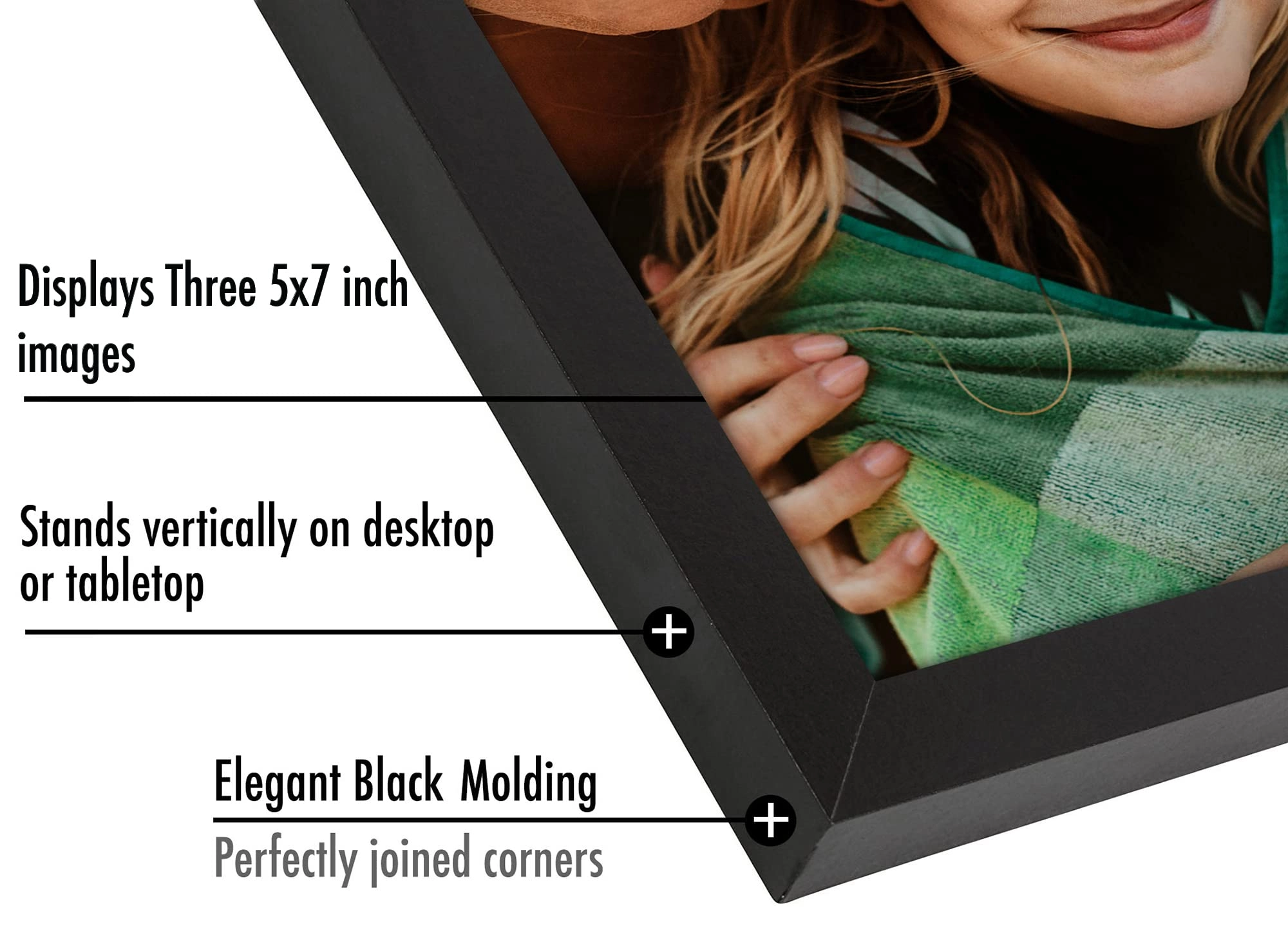 Hinged 3 Picture Frame - 5X7