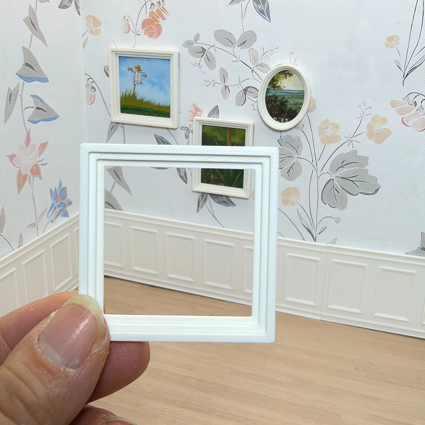 Generic Mini Scene Photo Frames - White 3-piece set