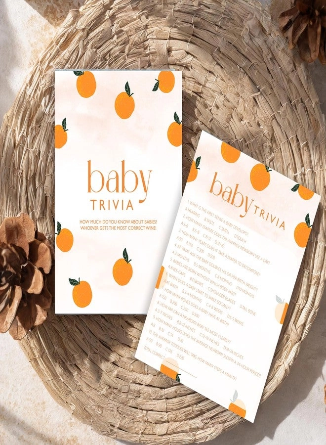 Baby Shower Games - Orange Theme Gender Reveal