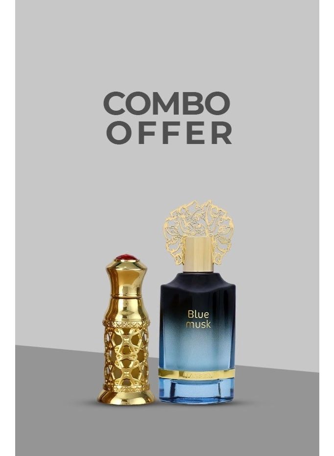 Naseem Blue Musk - Eau de Parfum 55ml + Musk Safi Attar - 6ml